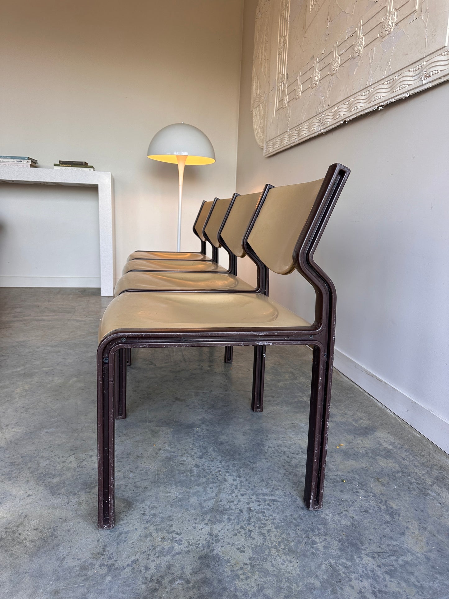 Vintage Sebel 'Pastoe' Conjoined Chair / Bench Seat