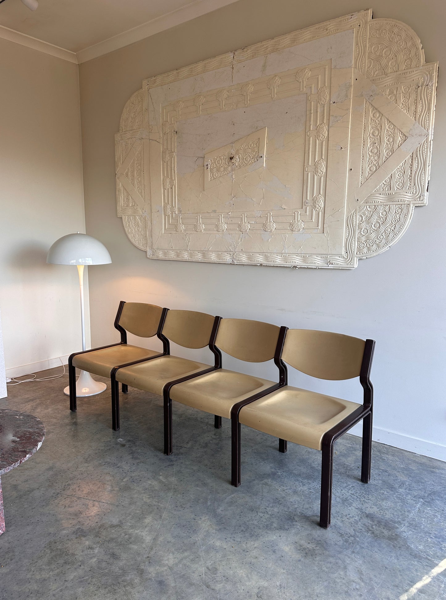 Vintage Sebel 'Pastoe' Conjoined Chair / Bench Seat