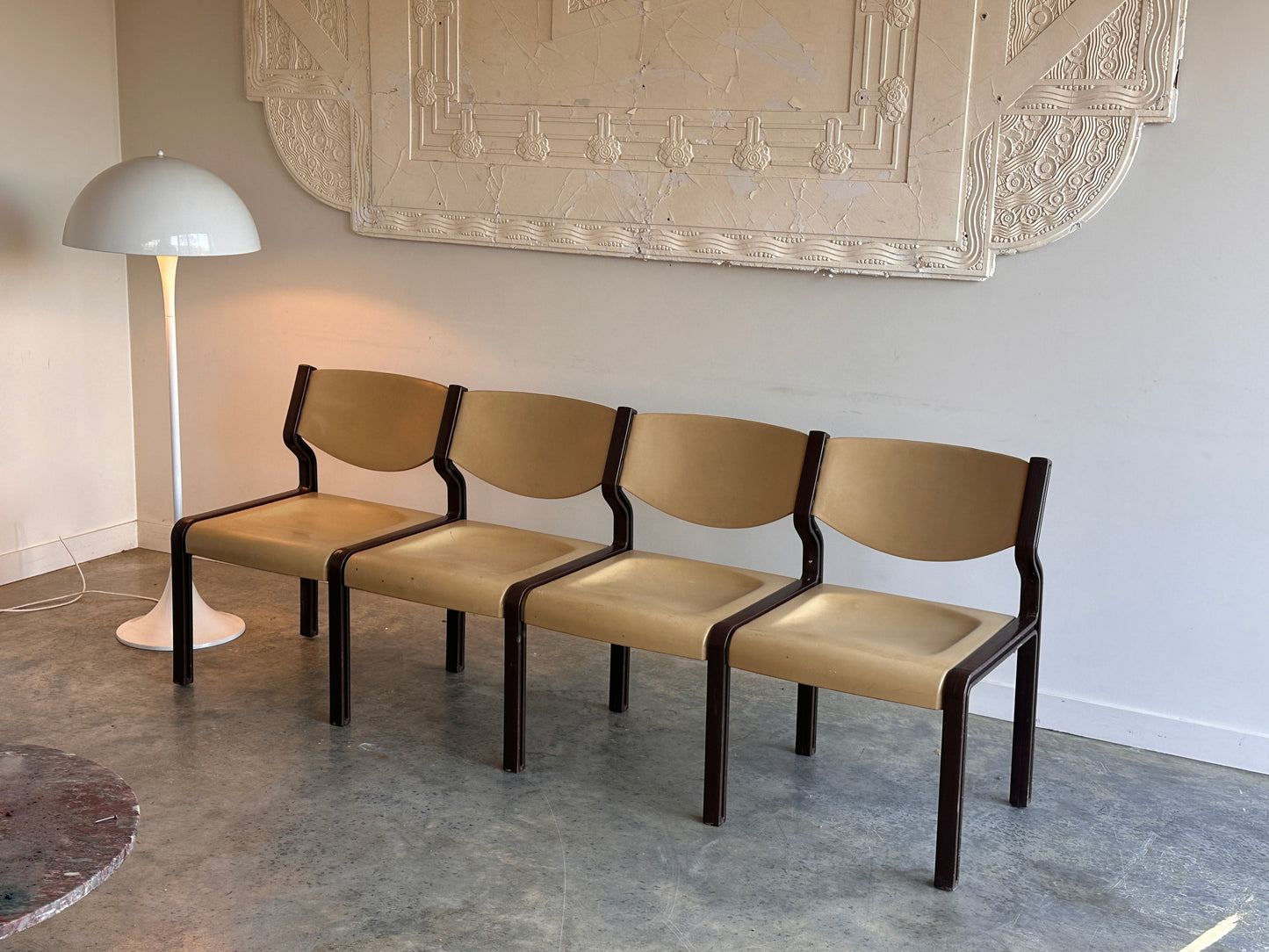 Vintage Sebel 'Pastoe' Conjoined Chair / Bench Seat
