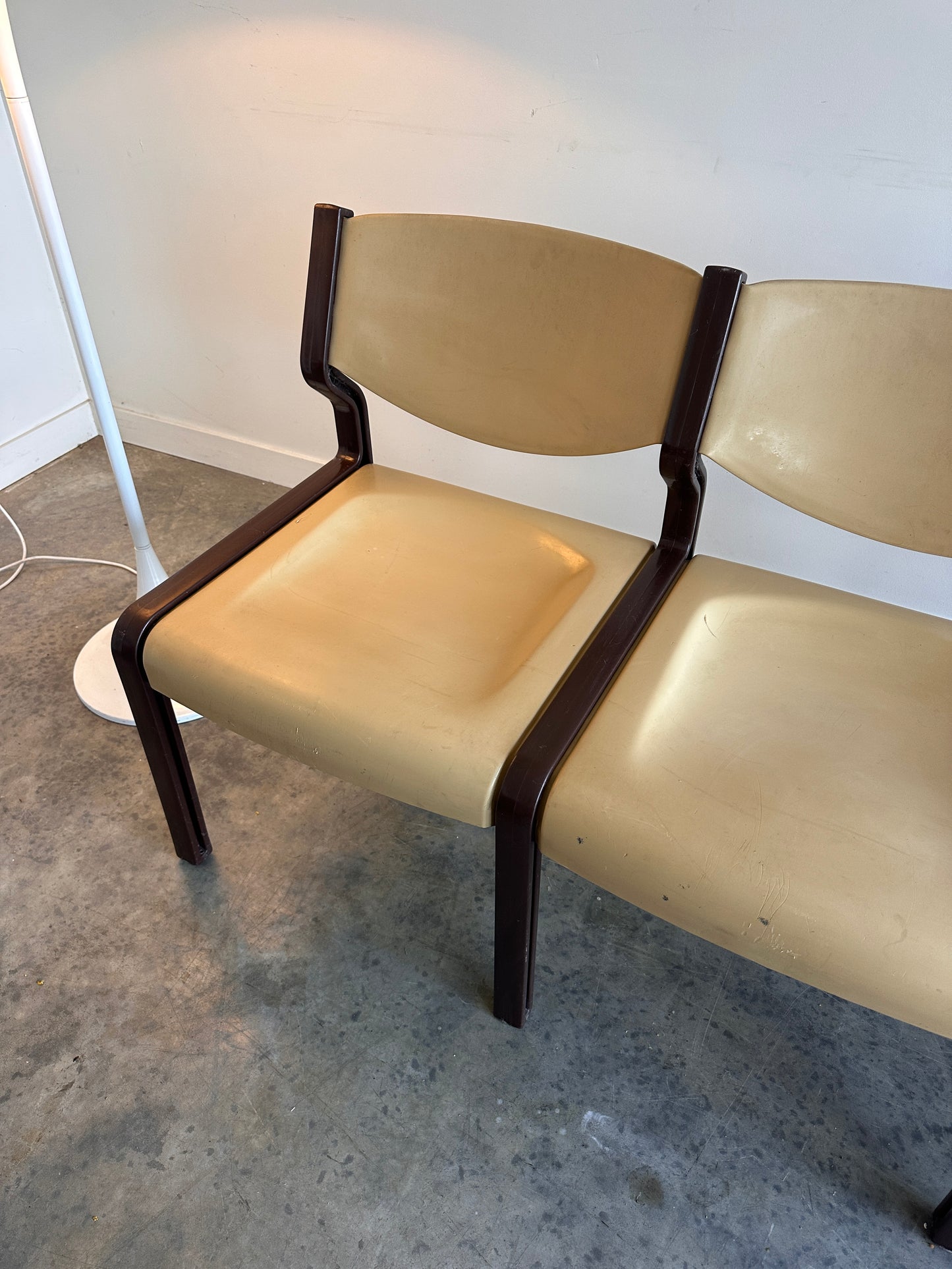 Vintage Sebel 'Pastoe' Conjoined Chair / Bench Seat