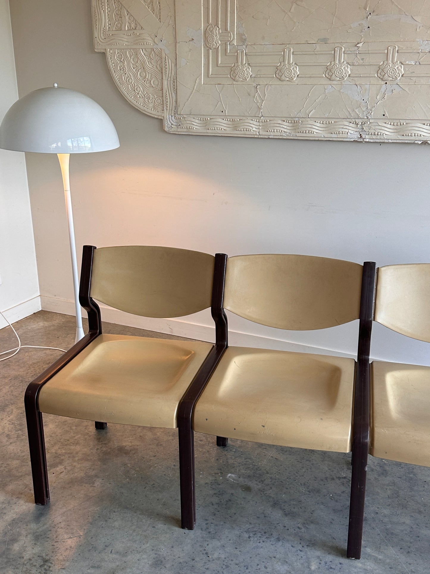 Vintage Sebel 'Pastoe' Conjoined Chair / Bench Seat