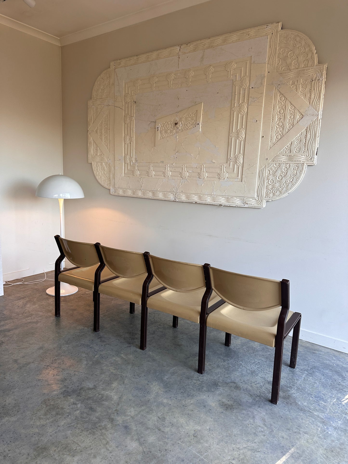 Vintage Sebel 'Pastoe' Conjoined Chair / Bench Seat