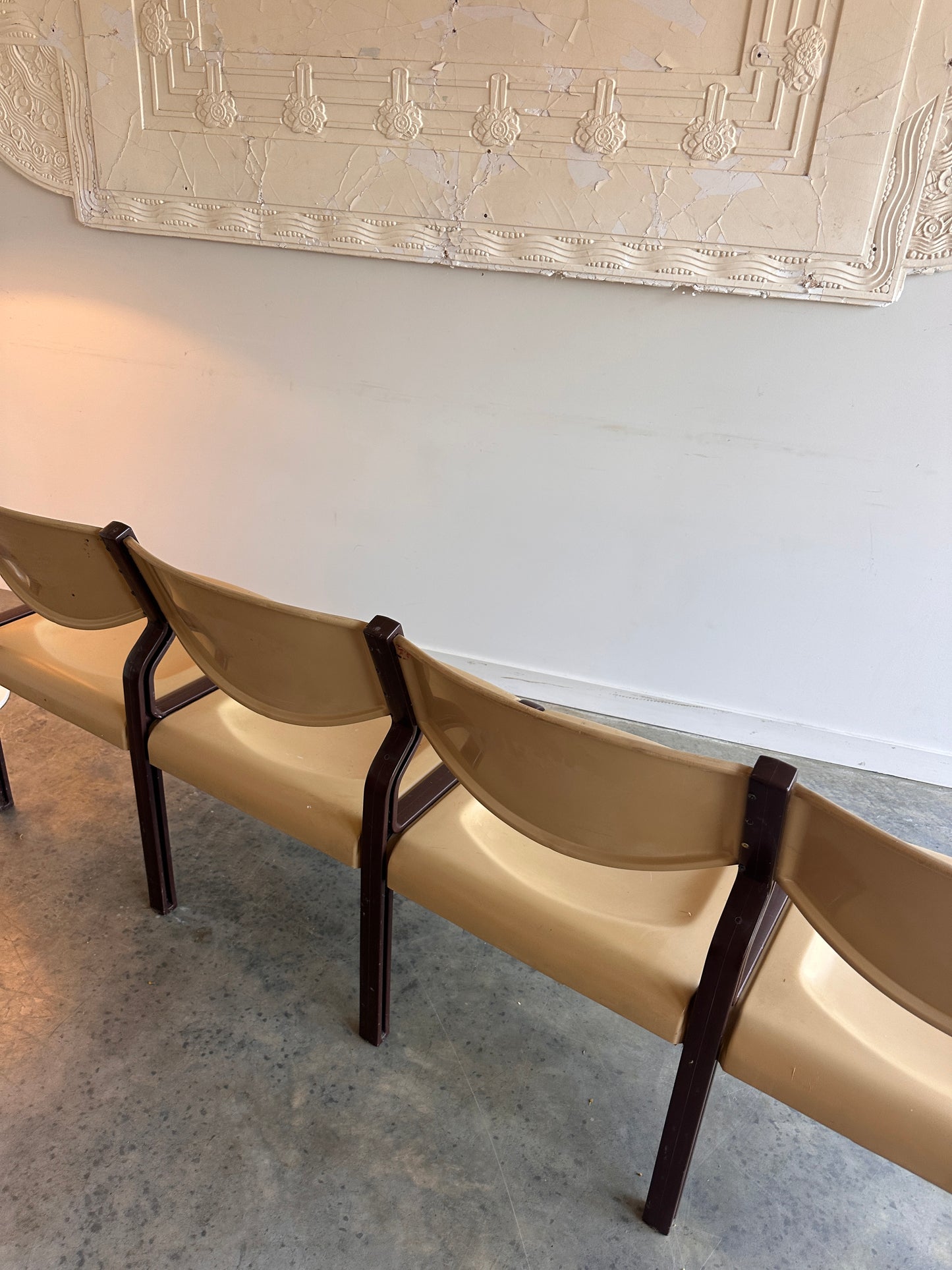 Vintage Sebel 'Pastoe' Conjoined Chair / Bench Seat