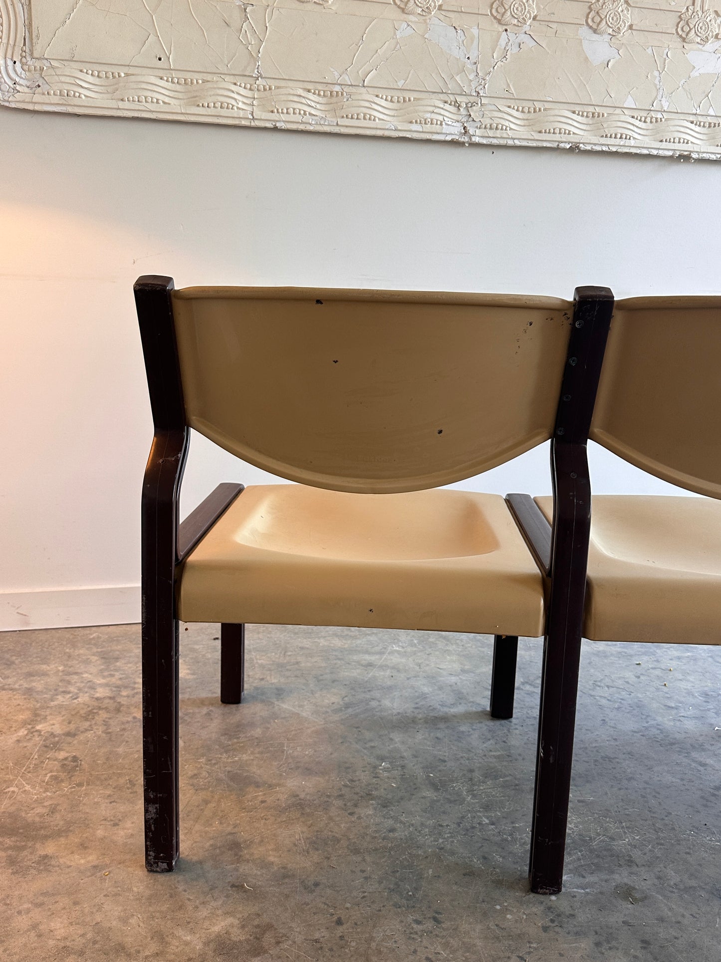 Vintage Sebel 'Pastoe' Conjoined Chair / Bench Seat