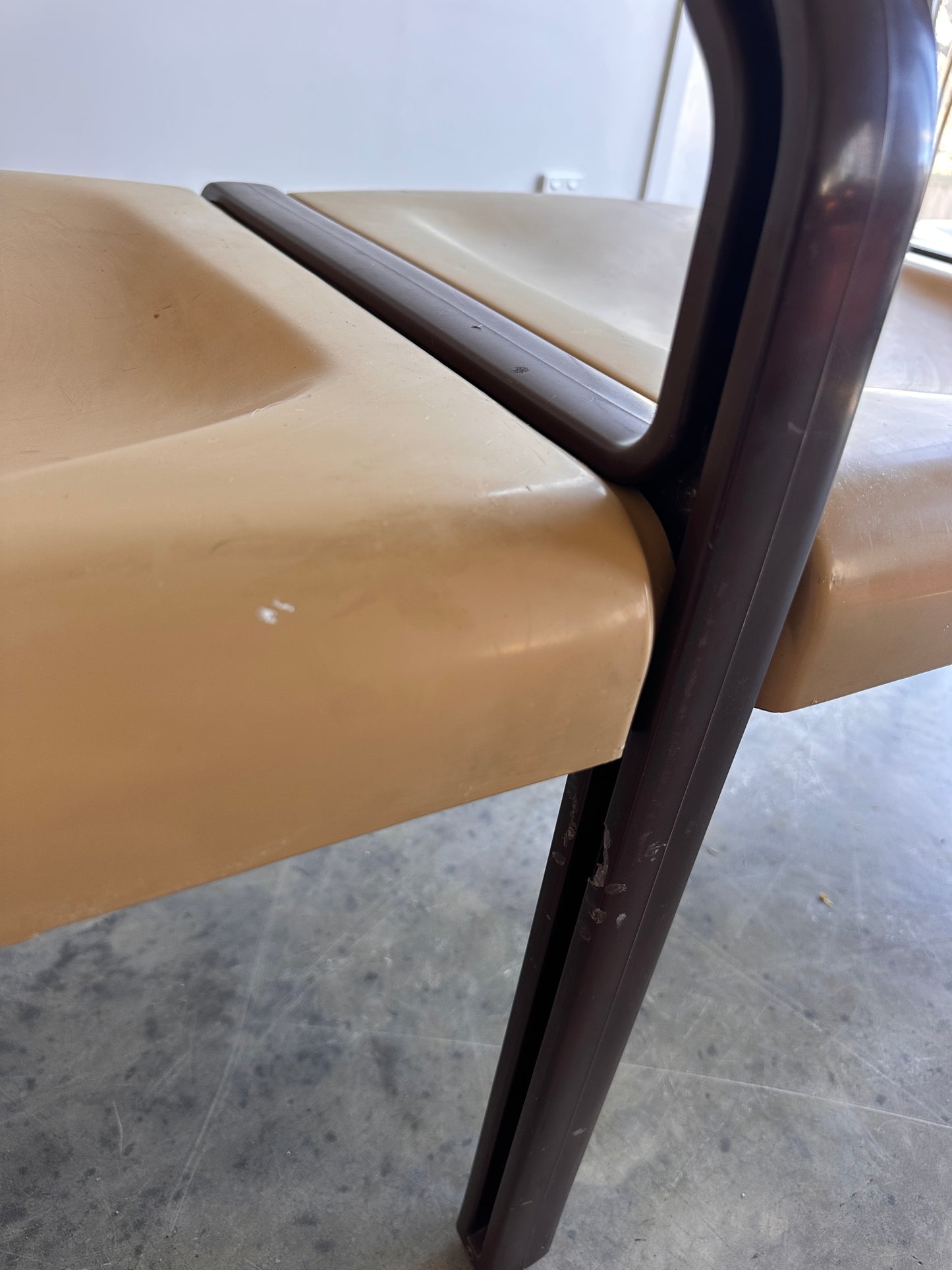 Vintage Sebel 'Pastoe' Conjoined Chair / Bench Seat