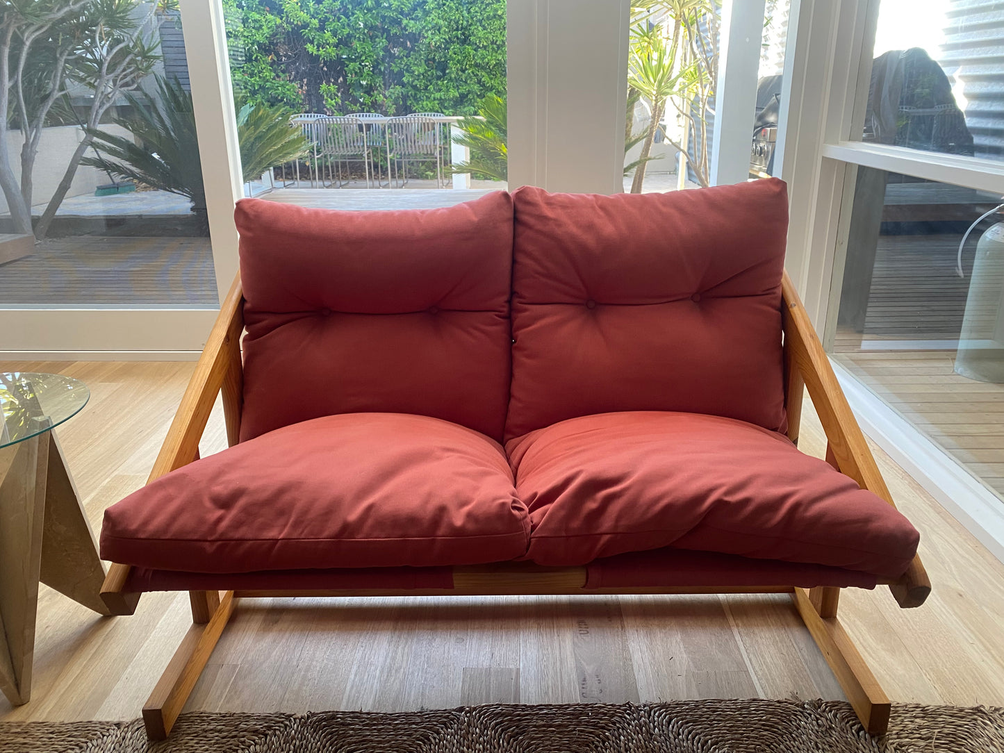 80’S Retro Pine Two Seater Sofa