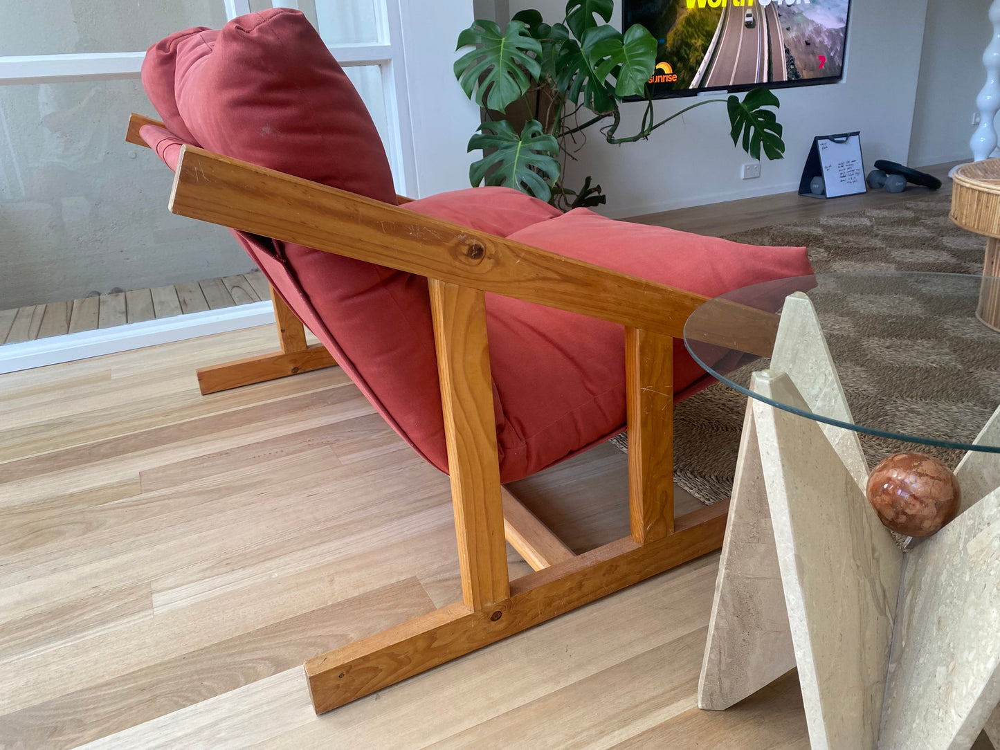 80’S Retro Pine Two Seater Sofa