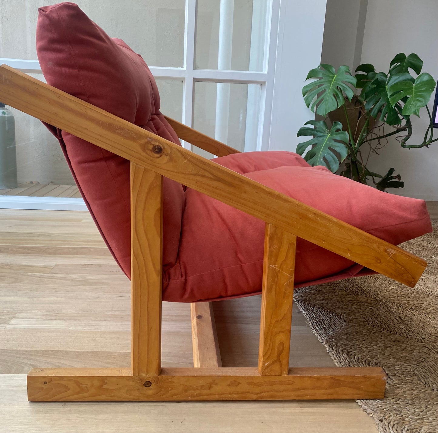 80’S Retro Pine Two Seater Sofa