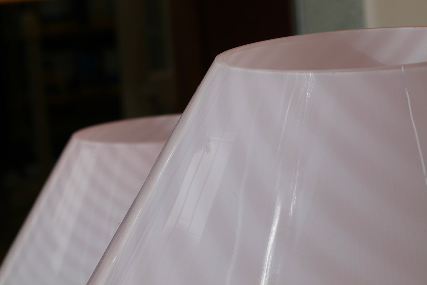 Large Pink Murano Mushroom Lamp - Two available