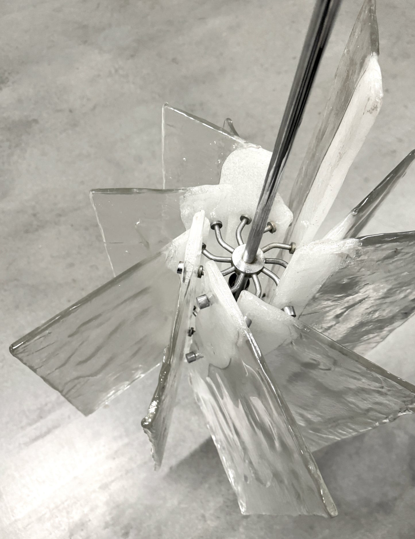 ON HOLD - Italian Glass Model LS199 Ceiling Lamp by Carl Nason for Mazzega