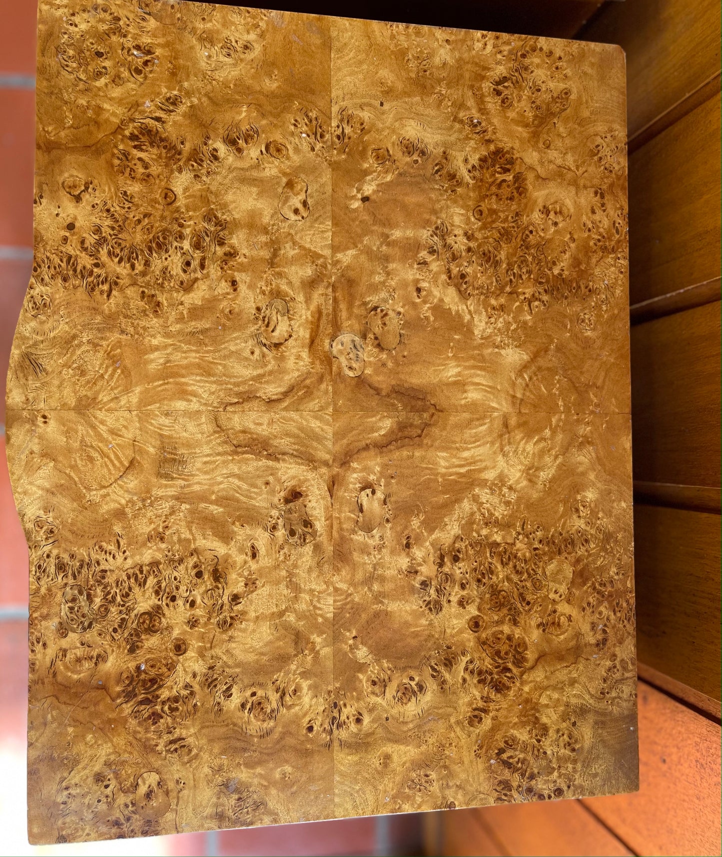 Pair of Burl Bedside Tables