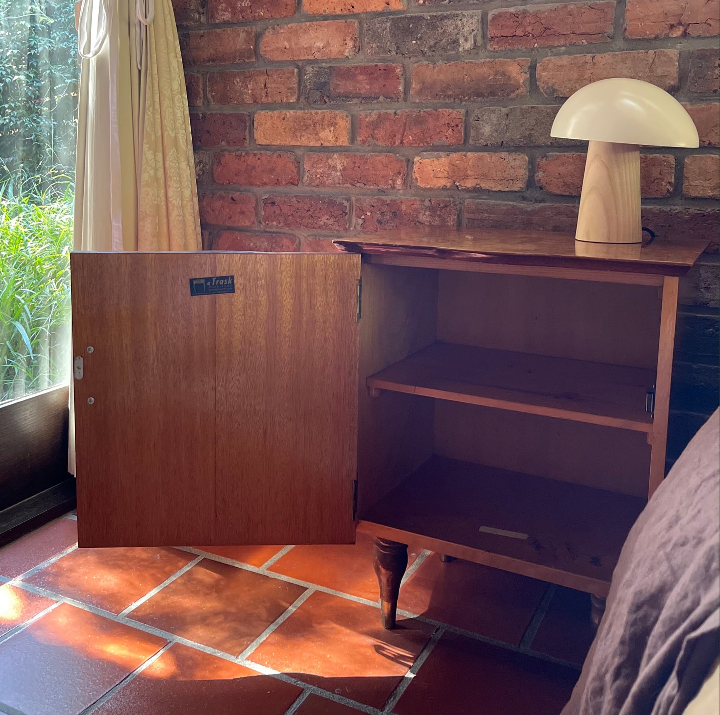 Pair of Burl Bedside Tables