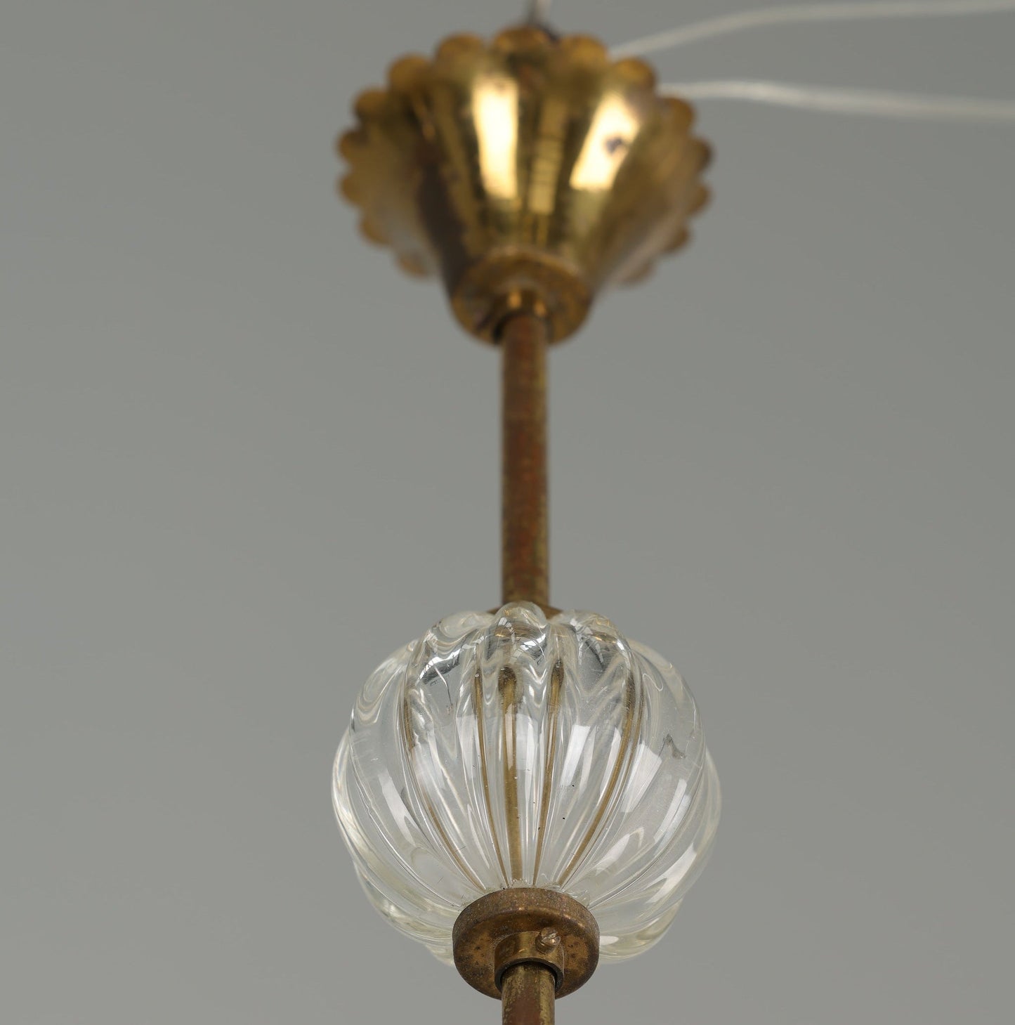 1940s Murano Barovier Triple Ceiling Light