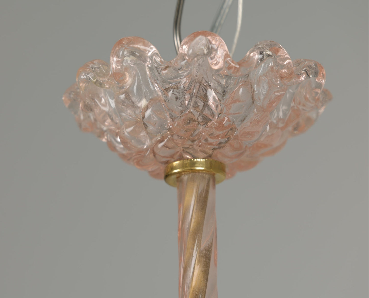 1940s Murano Barovier Ceiling Pendant - Pink