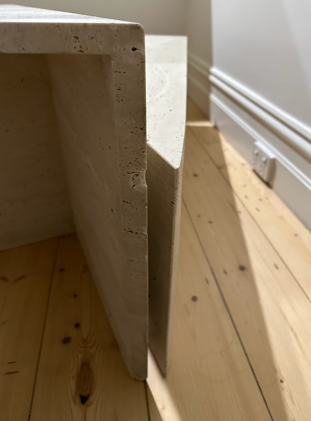 Vintage Travertine Split Level Coffee Table