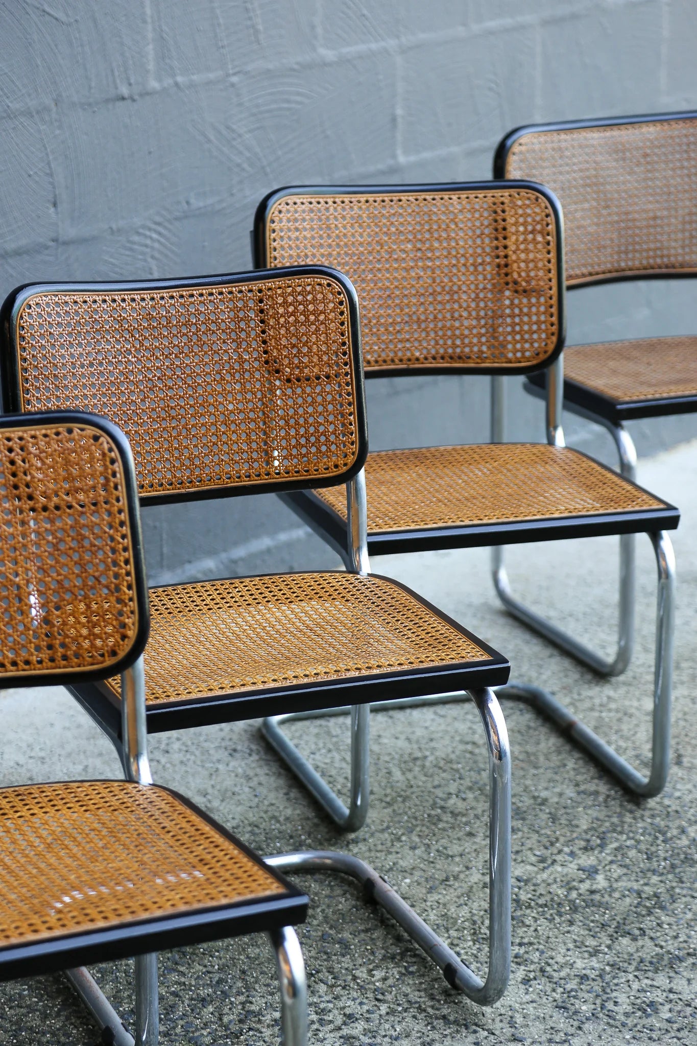 Set of Five Cesca Chairs by Marcel Breuer for Gavina, Italy 1960s