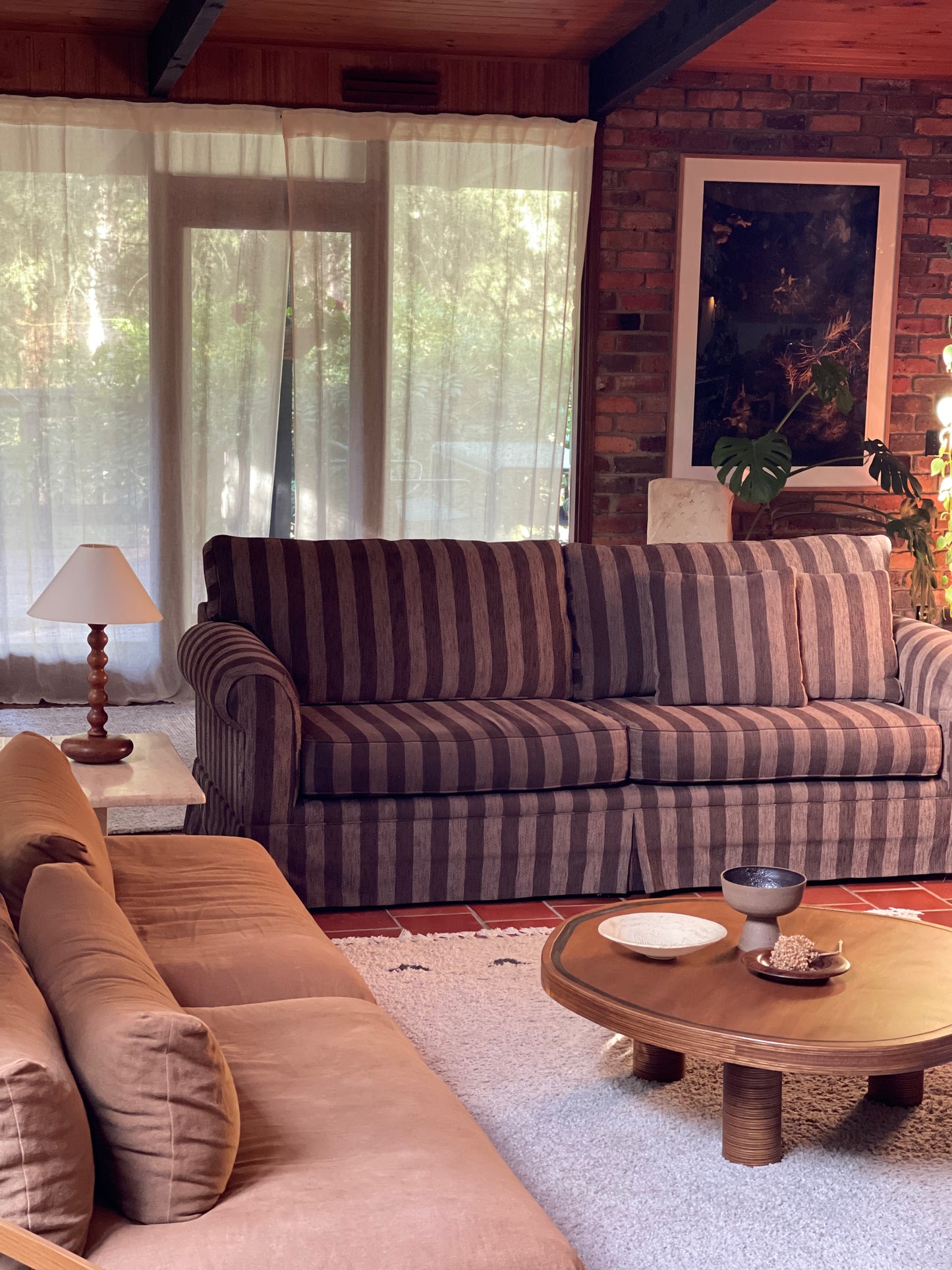 Thick Striped Sofa