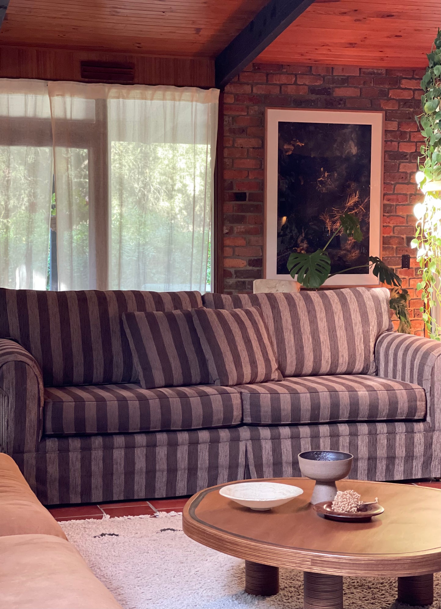 Thick Striped Sofa