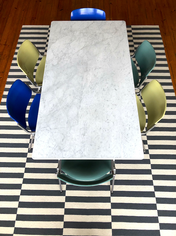 Italian Carrara Marble Dining Table