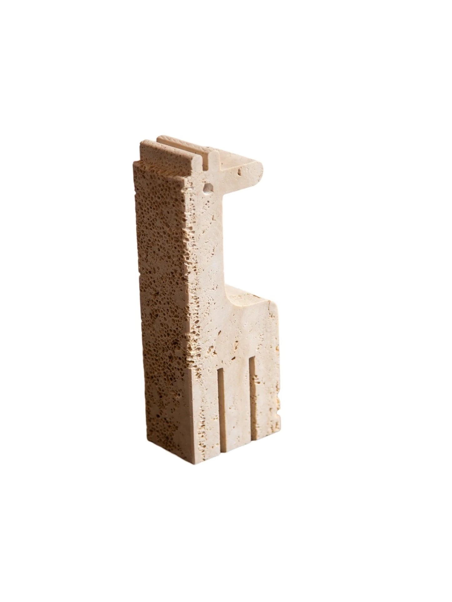 Travertine Giraffe Sculpture Attributed to Enzo Mari for Fratelli Mannelli, 1970s