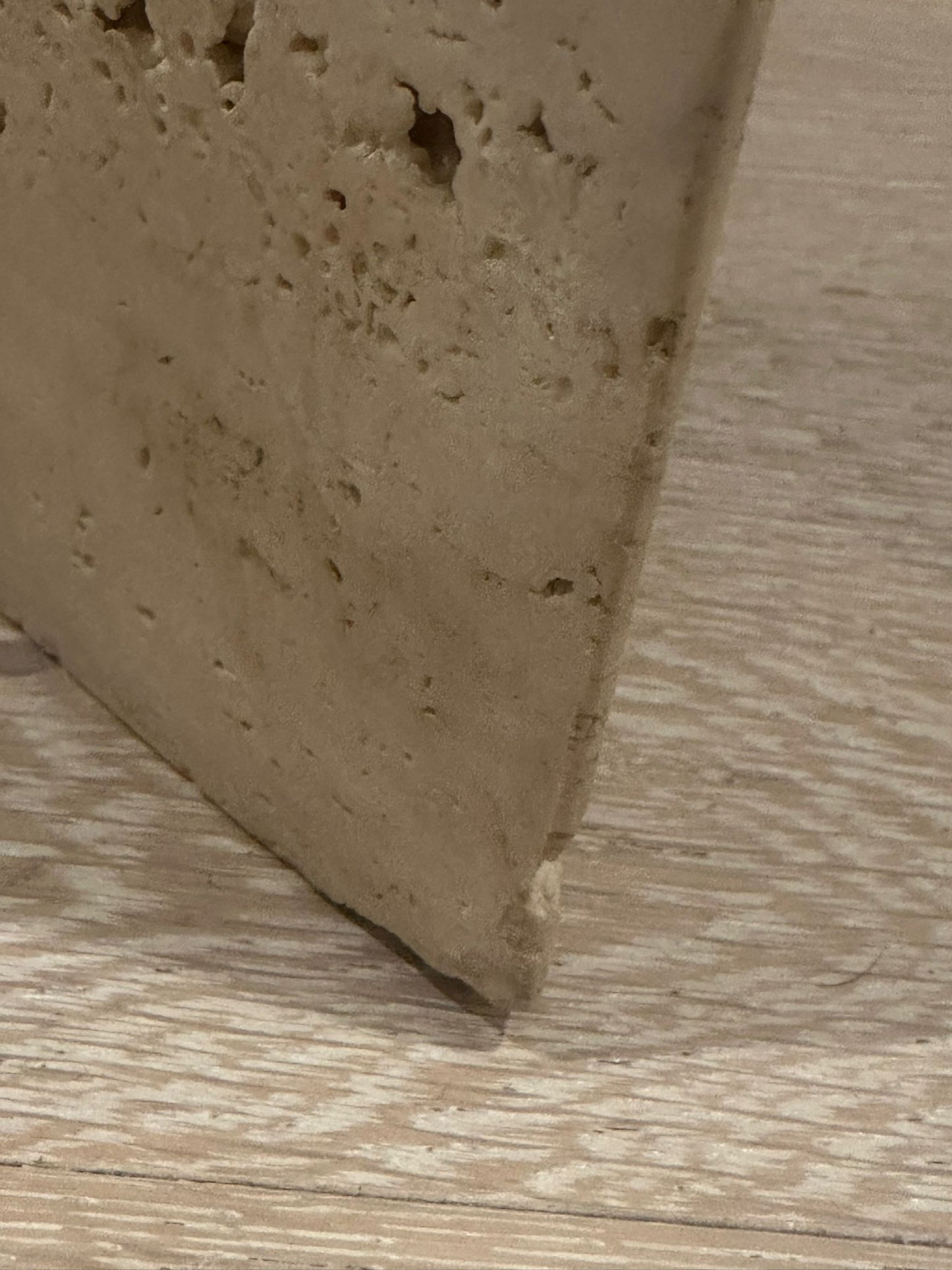 Vintage Split Level Unfilled Travertine Coffee Table