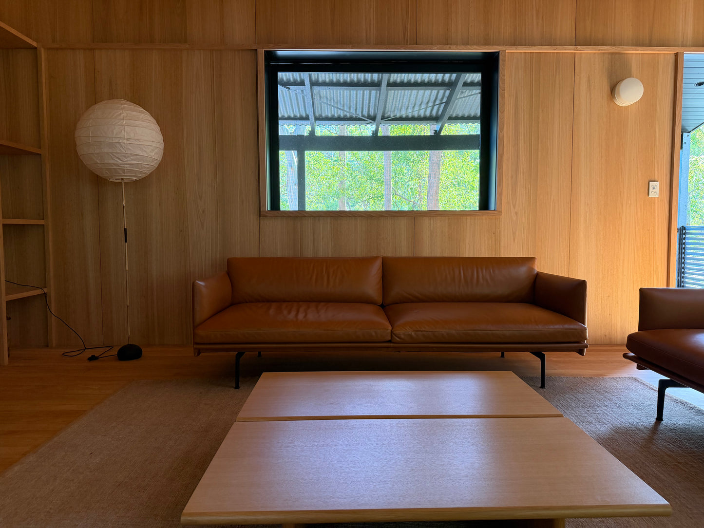 Muuto Outline Leather Three Seater and Two Seater Sofa