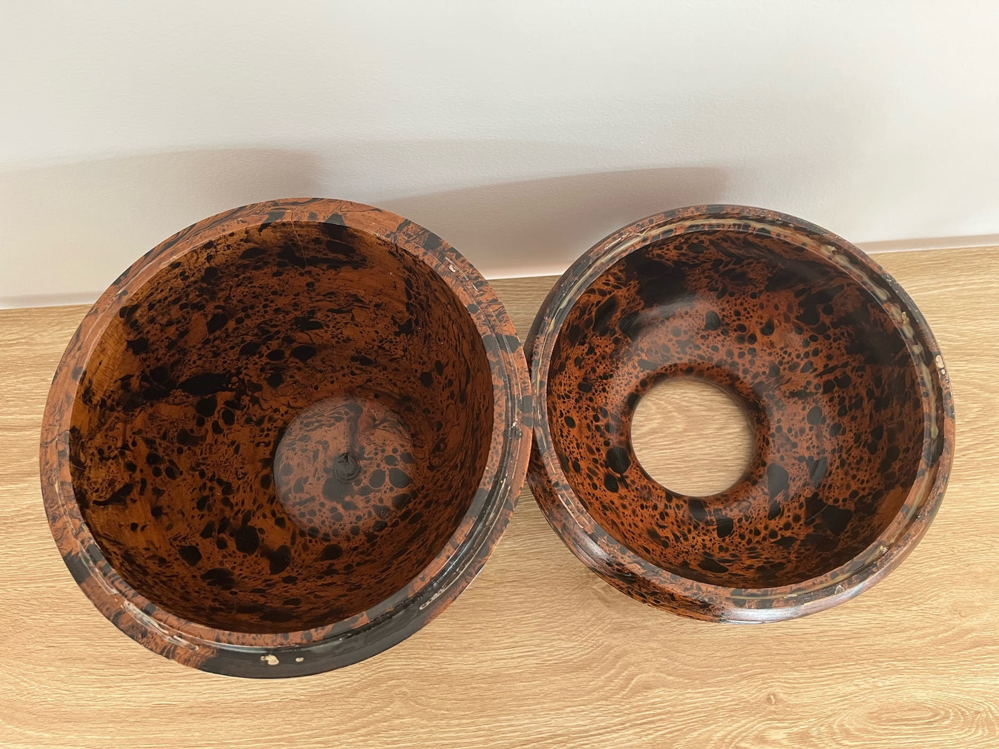 - Vintage Turned Burl Wood Vase/Urn