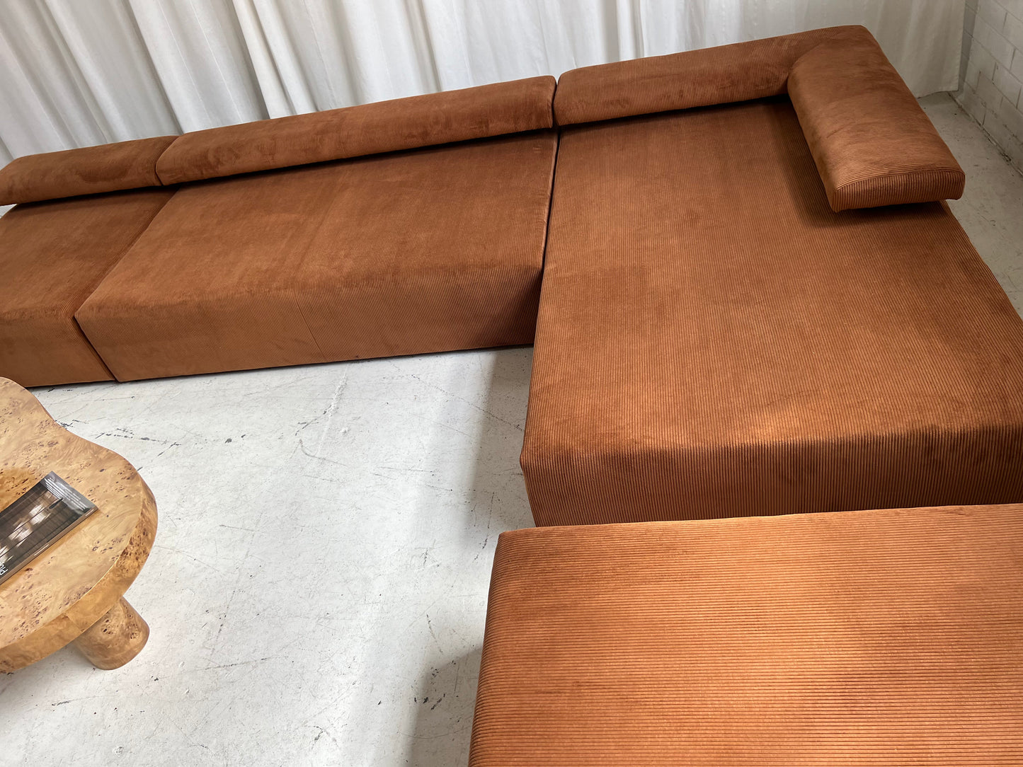 ON HOLD - Bespoke Large Corduroy Modular Sofa
