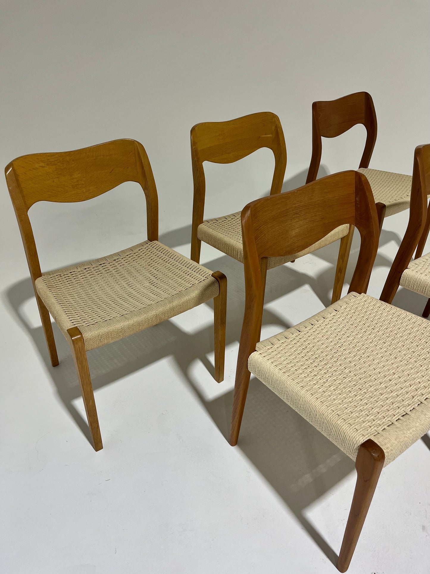 - Set of Six Danish Niels Moller #71 Dining Chairs