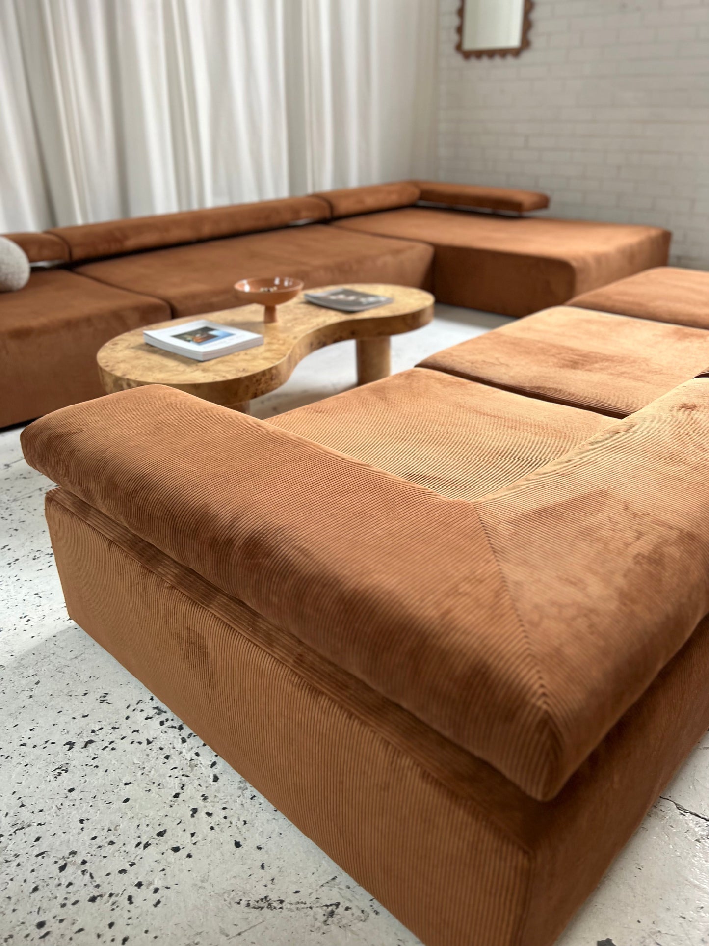 ON HOLD - Bespoke Large Corduroy Modular Sofa