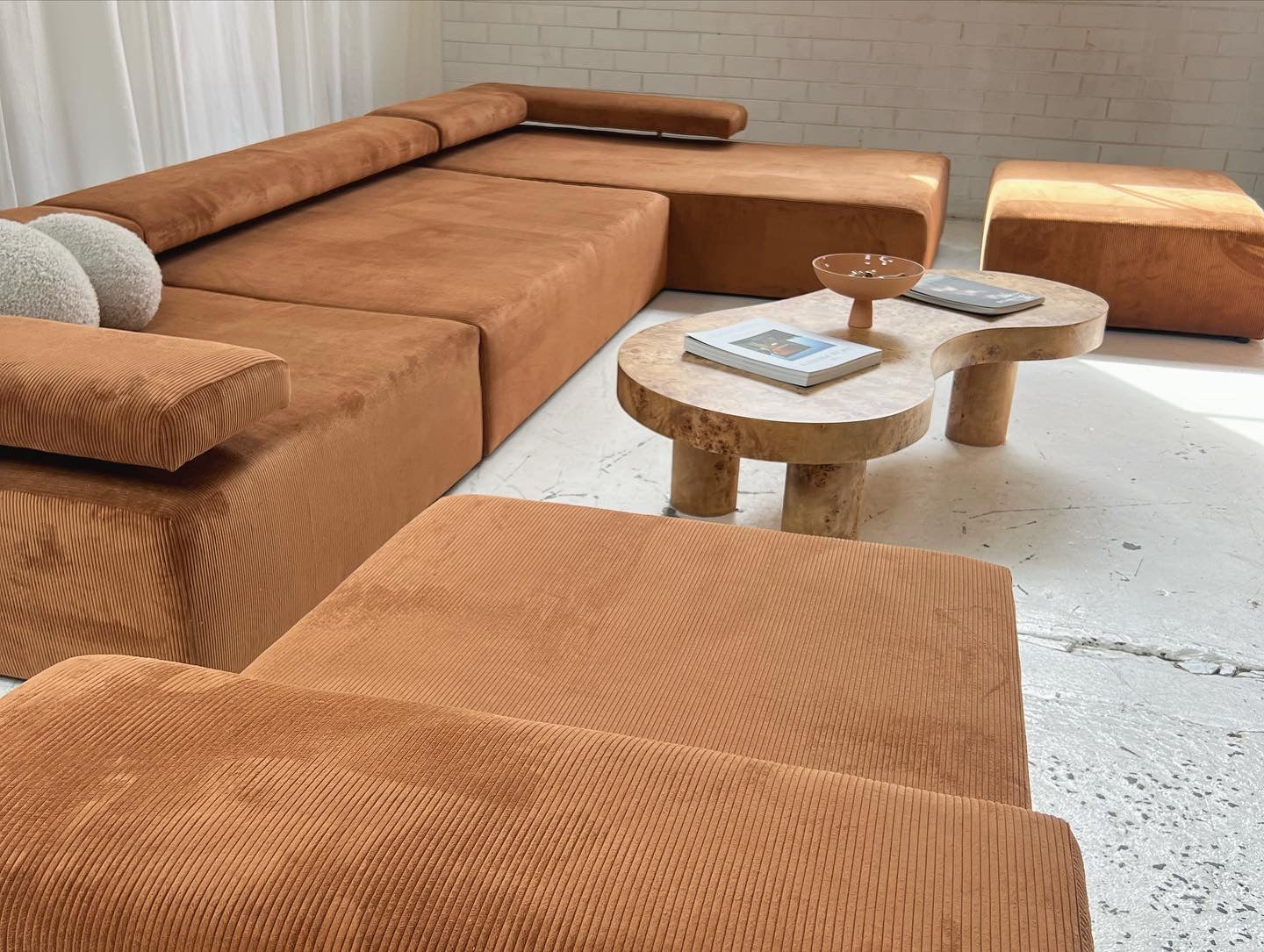 ON HOLD - Bespoke Large Corduroy Modular Sofa