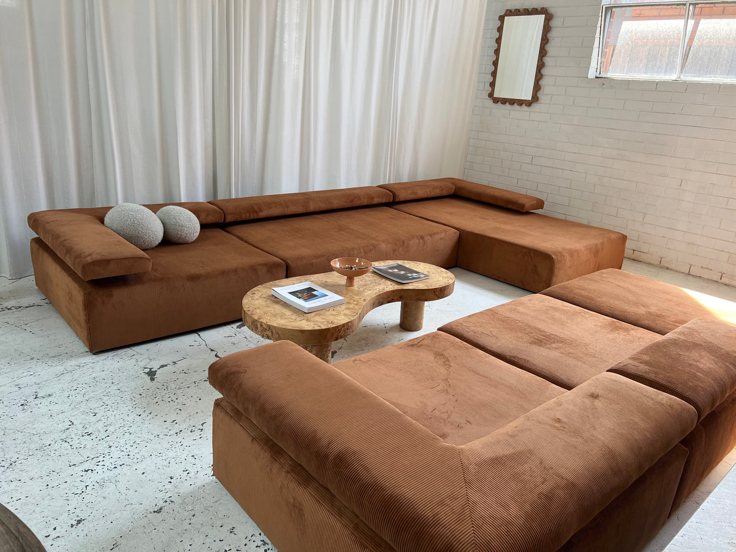 ON HOLD - Bespoke Large Corduroy Modular Sofa