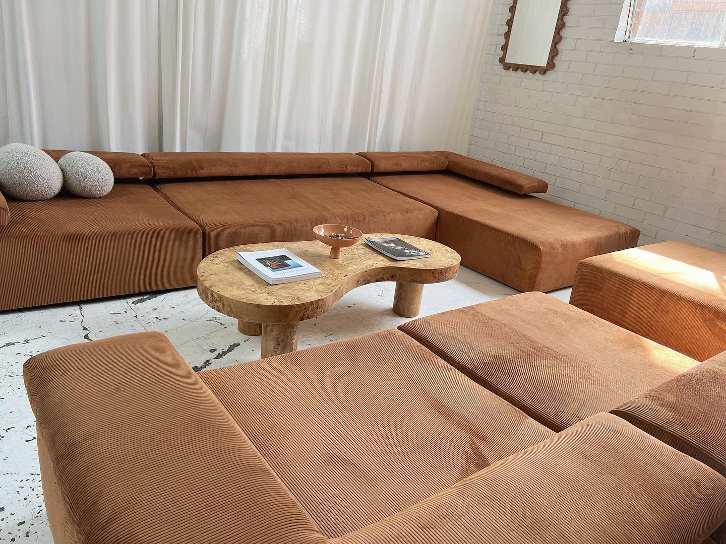 ON HOLD - Bespoke Large Corduroy Modular Sofa