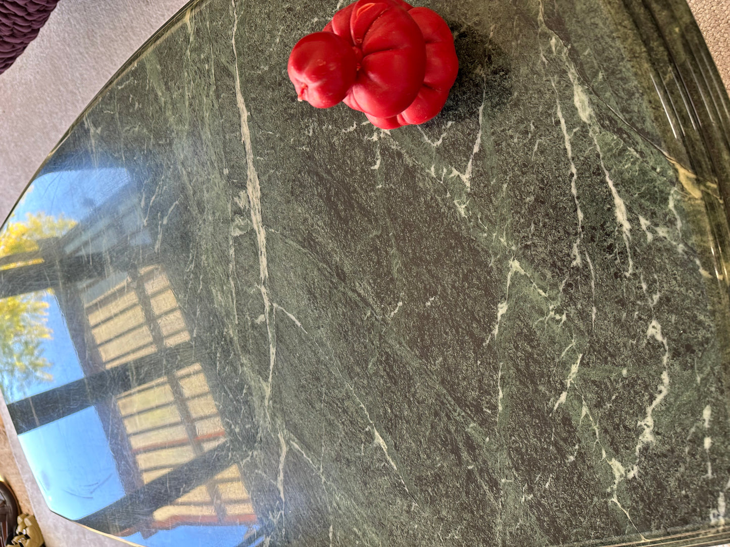 Vintage Green Marble Coffee Table