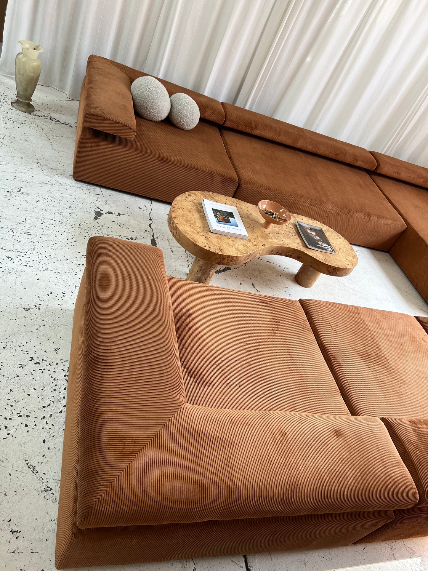 ON HOLD - Bespoke Large Corduroy Modular Sofa