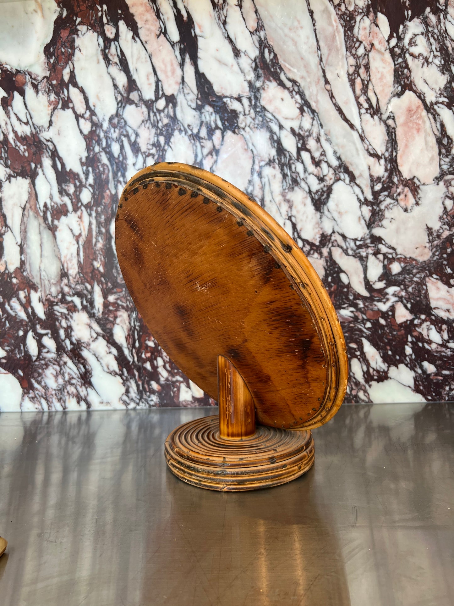 Mid Century Italian Bamboo Mirror
