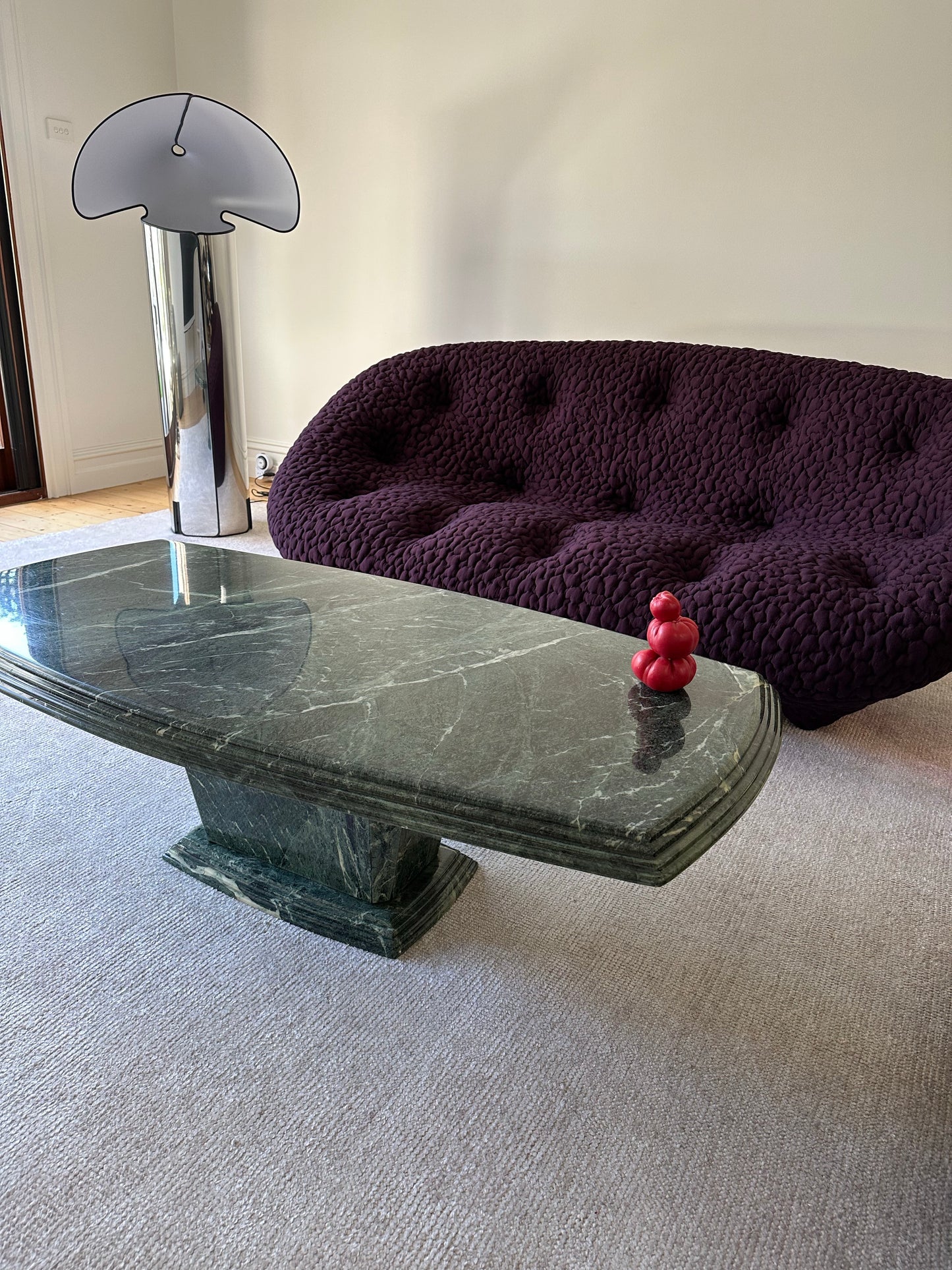 Vintage Green Marble Coffee Table