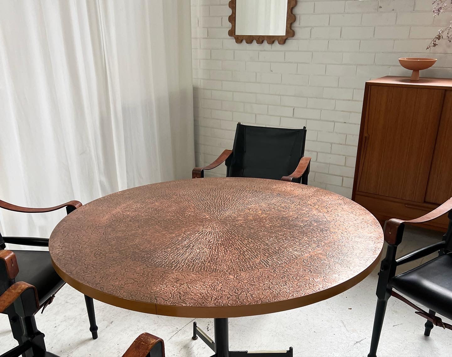 Restored Mid Century Copper Table