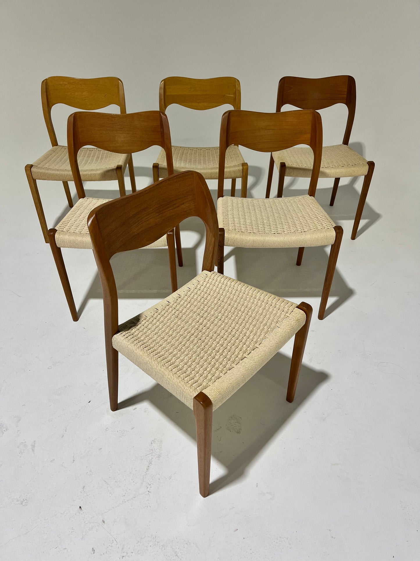 - Set of Six Danish Niels Moller #71 Dining Chairs