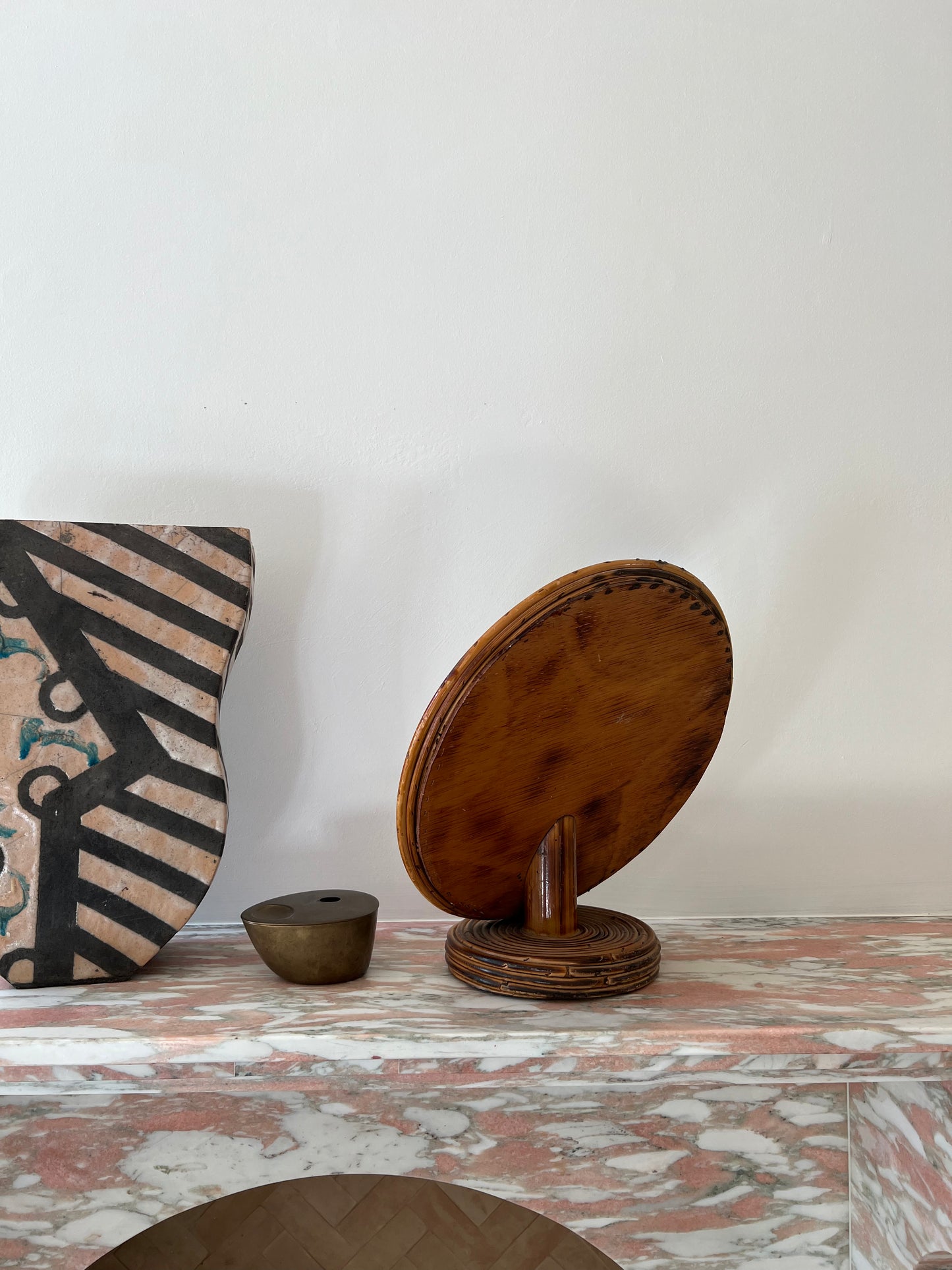 Mid Century Italian Bamboo Mirror