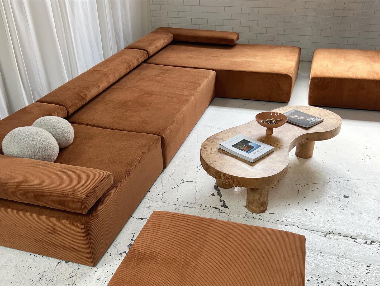 ON HOLD - Bespoke Large Corduroy Modular Sofa