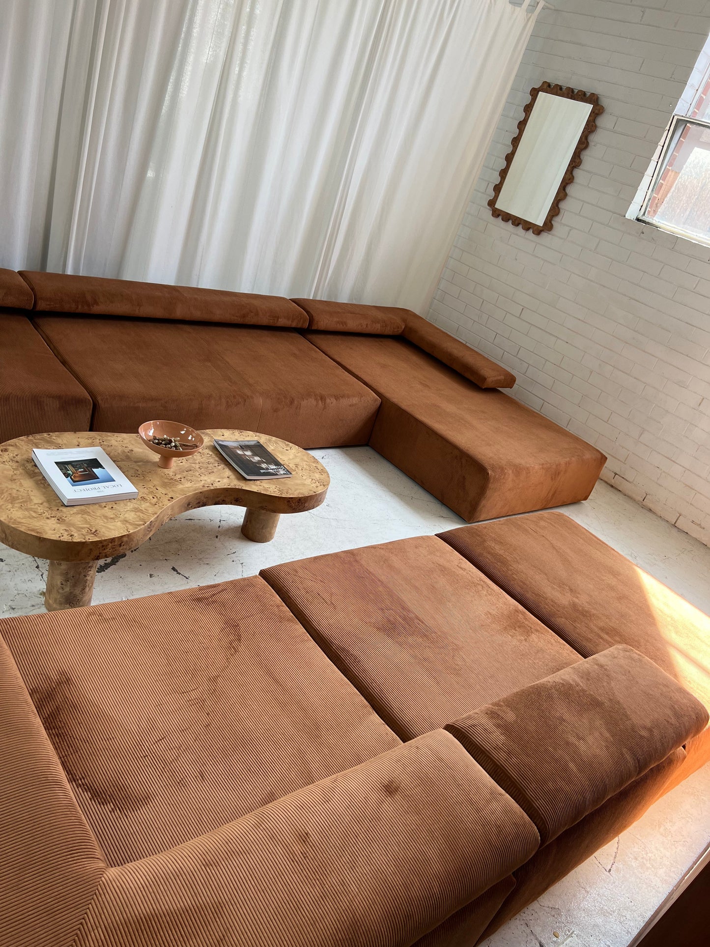 ON HOLD - Bespoke Large Corduroy Modular Sofa