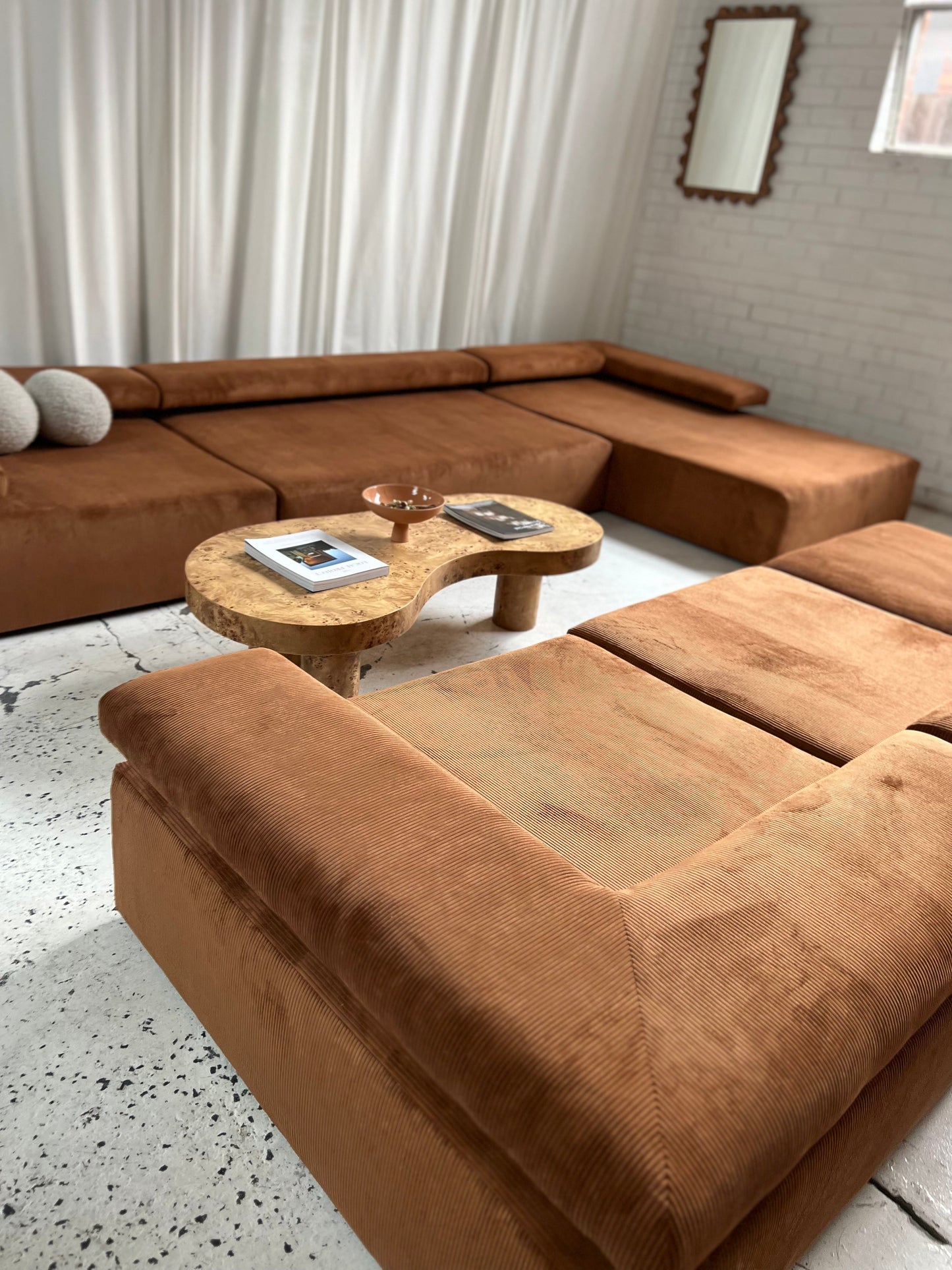 ON HOLD - Bespoke Large Corduroy Modular Sofa