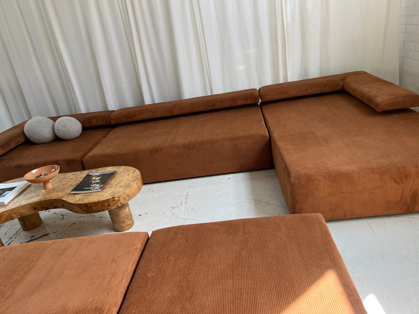 ON HOLD - Bespoke Large Corduroy Modular Sofa