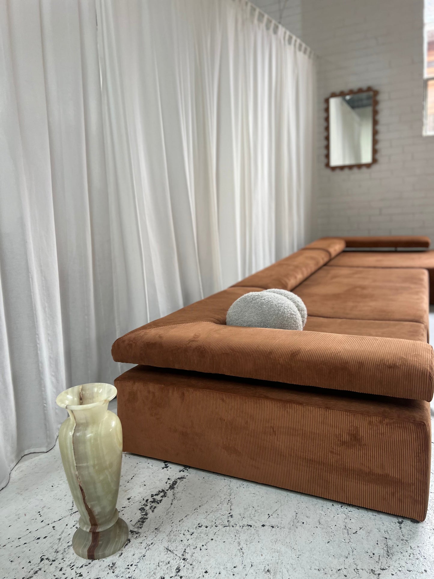 ON HOLD - Bespoke Large Corduroy Modular Sofa