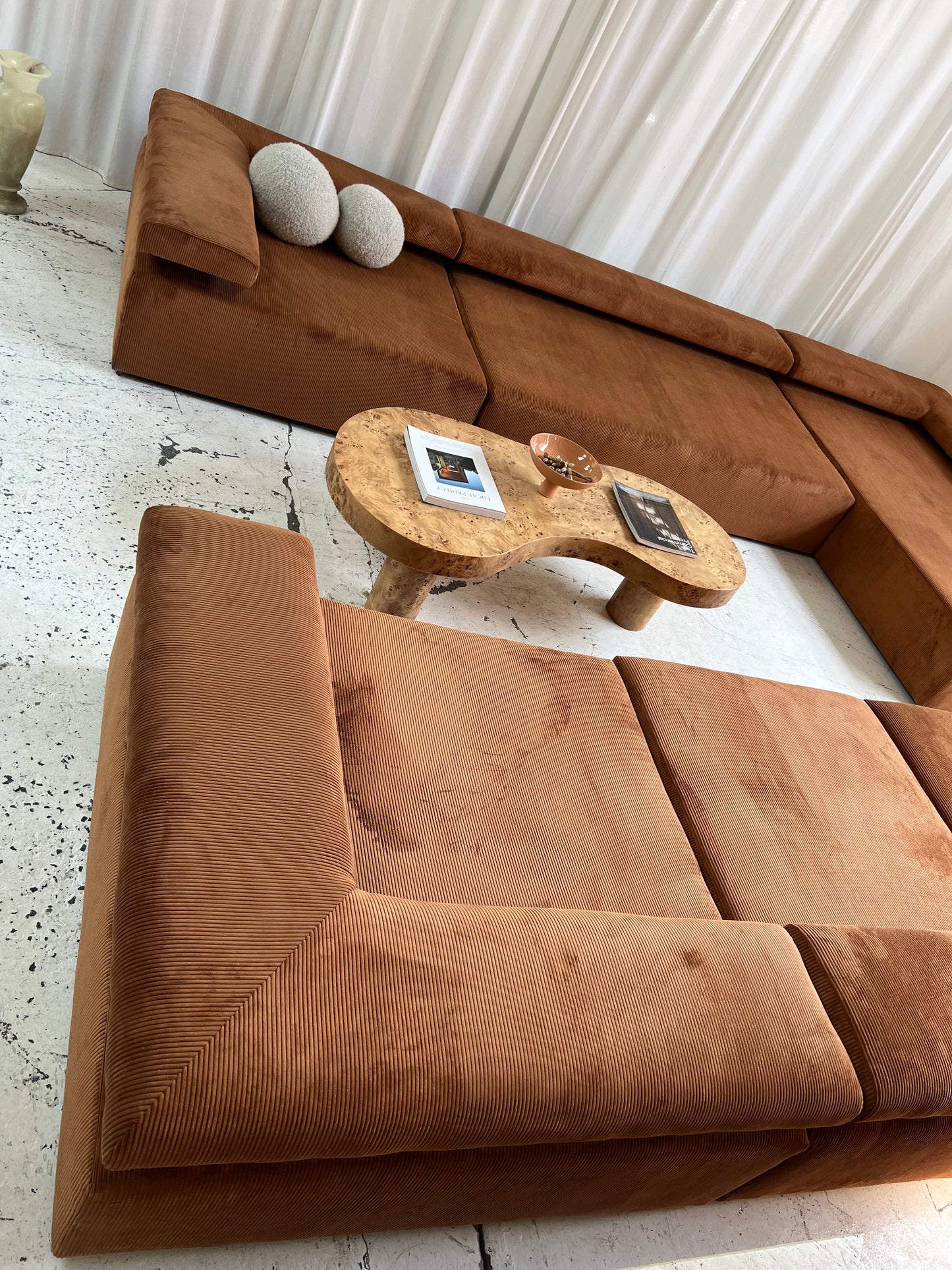 ON HOLD - Bespoke Large Corduroy Modular Sofa
