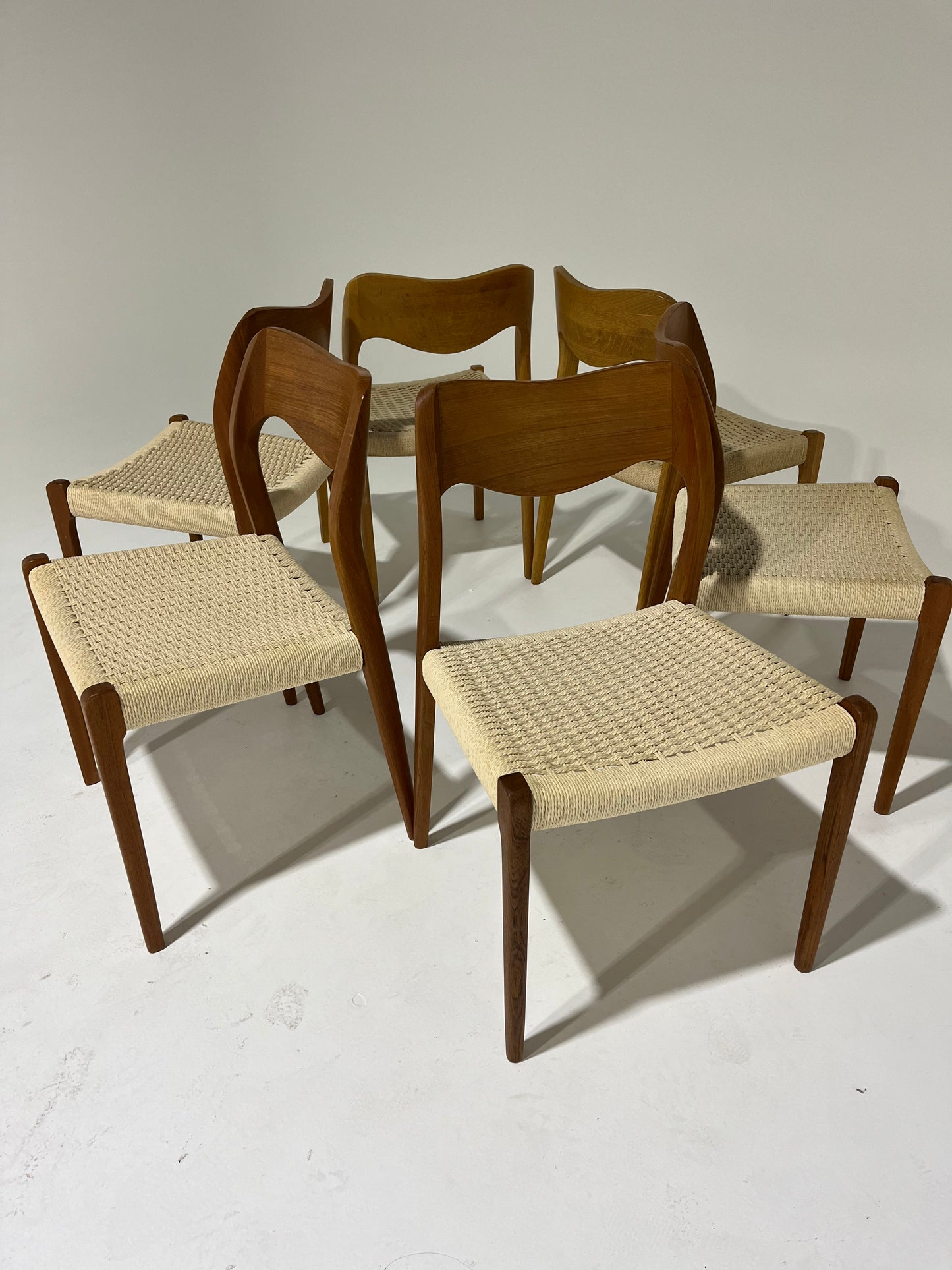 - Set of Six Danish Niels Moller #71 Dining Chairs