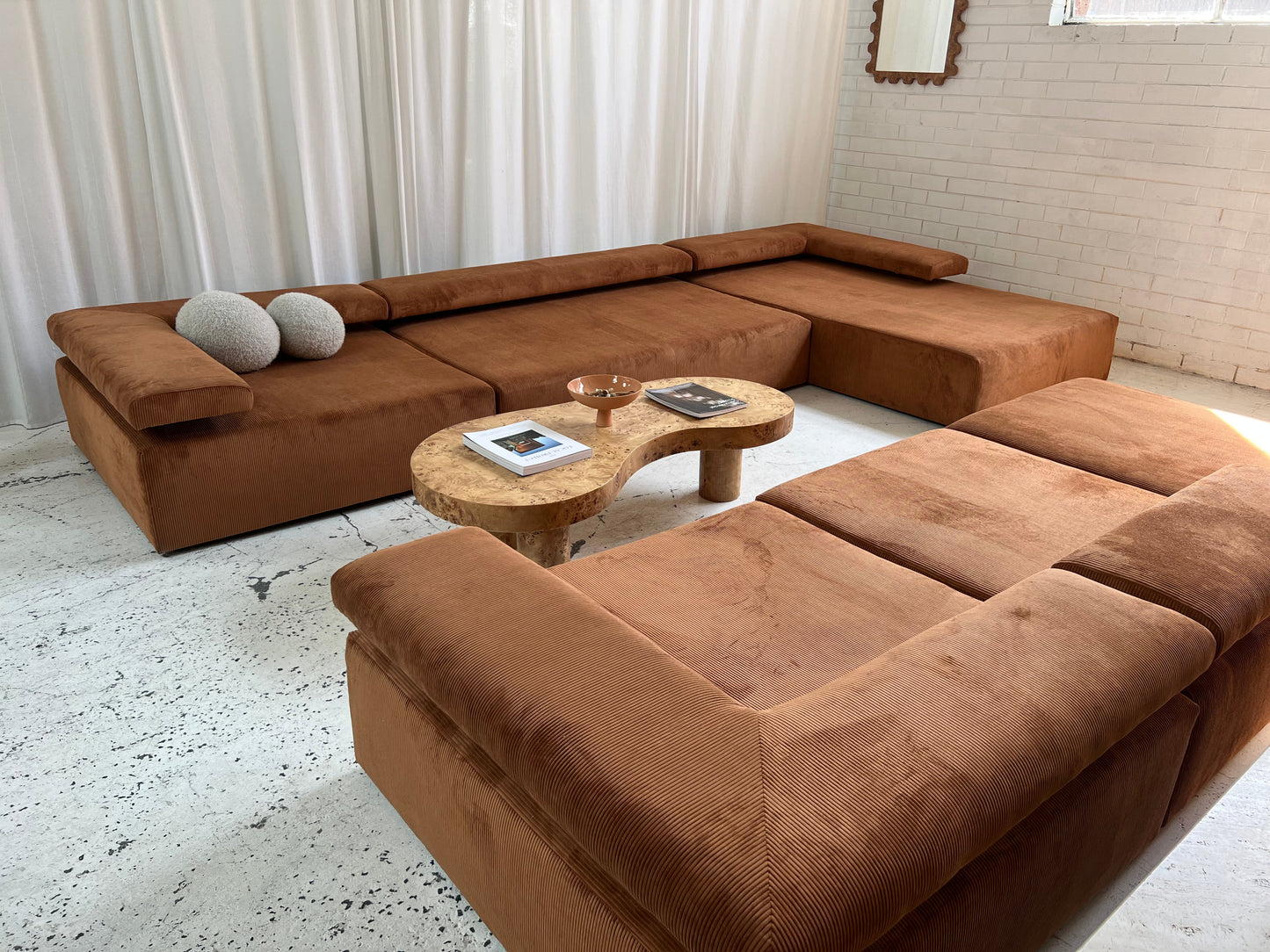 ON HOLD - Bespoke Large Corduroy Modular Sofa