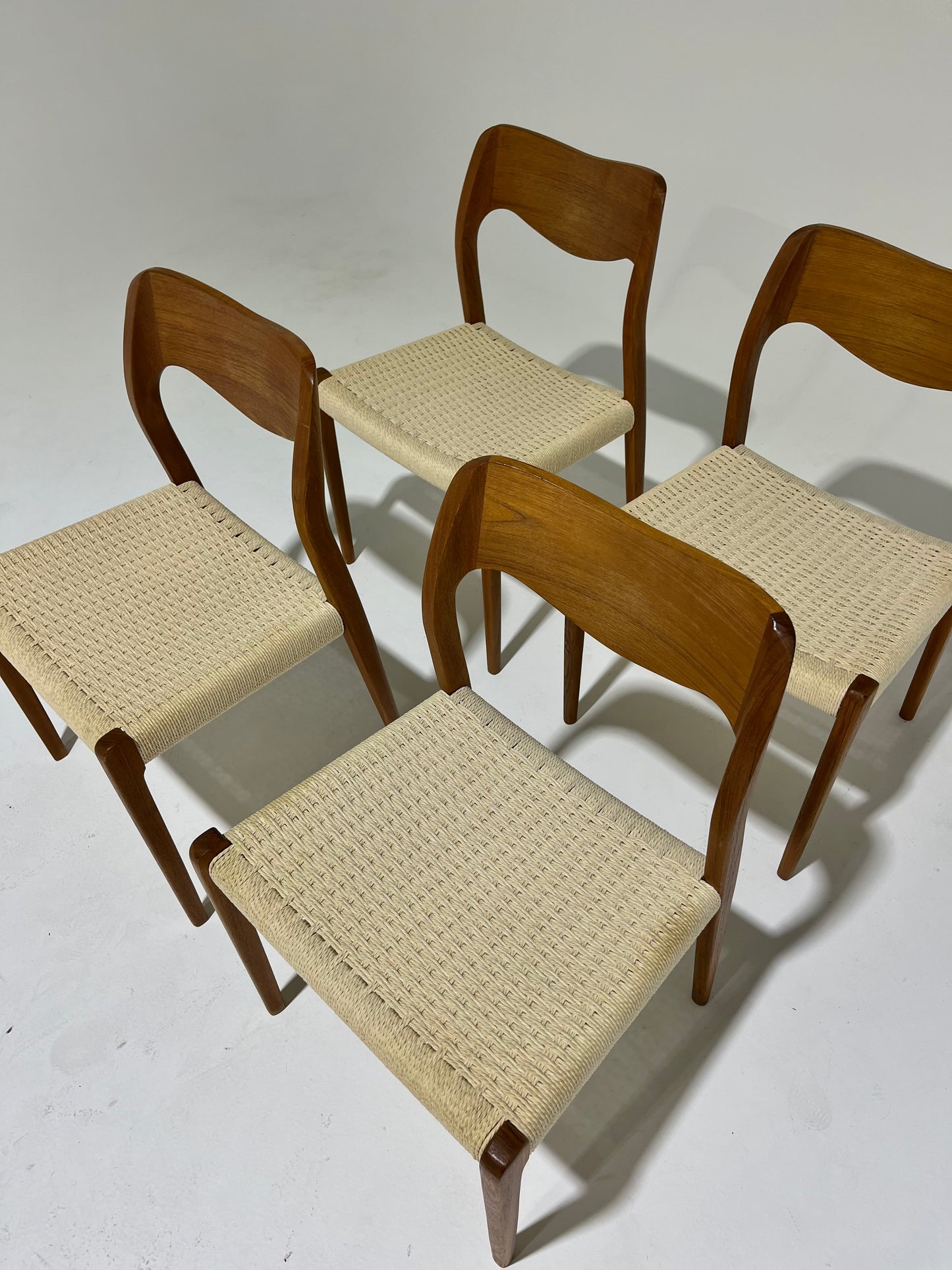 - Set of Six Danish Niels Moller #71 Dining Chairs