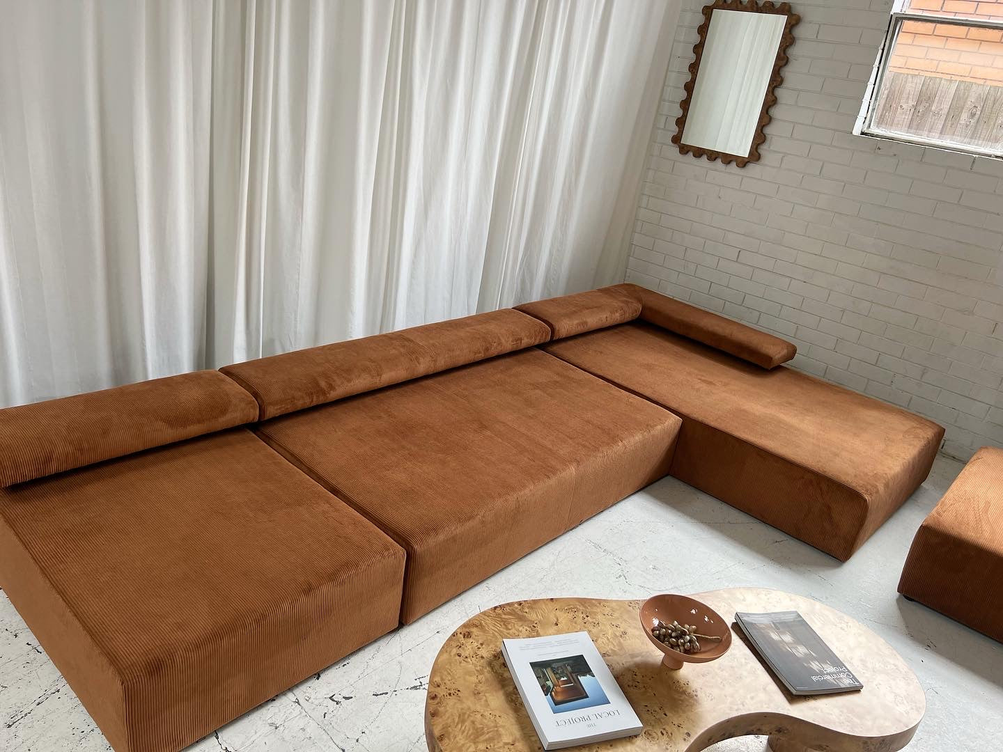 ON HOLD - Bespoke Large Corduroy Modular Sofa